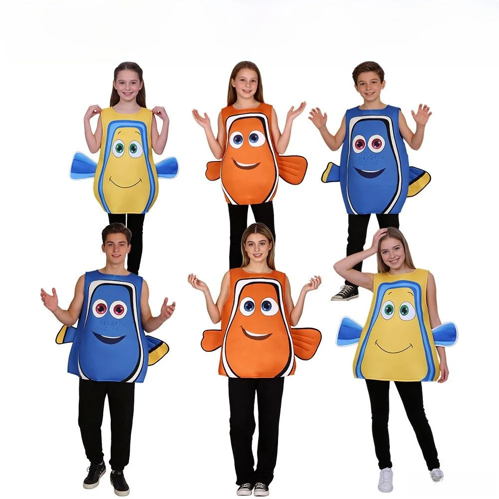 

Детский карнавальный костюм морского животного из мультфильма: Немо, рыбка-клоун, костюм Спонджбоба для косплея на Хэллоуин, тематика «Подводная мирная мобилизация»