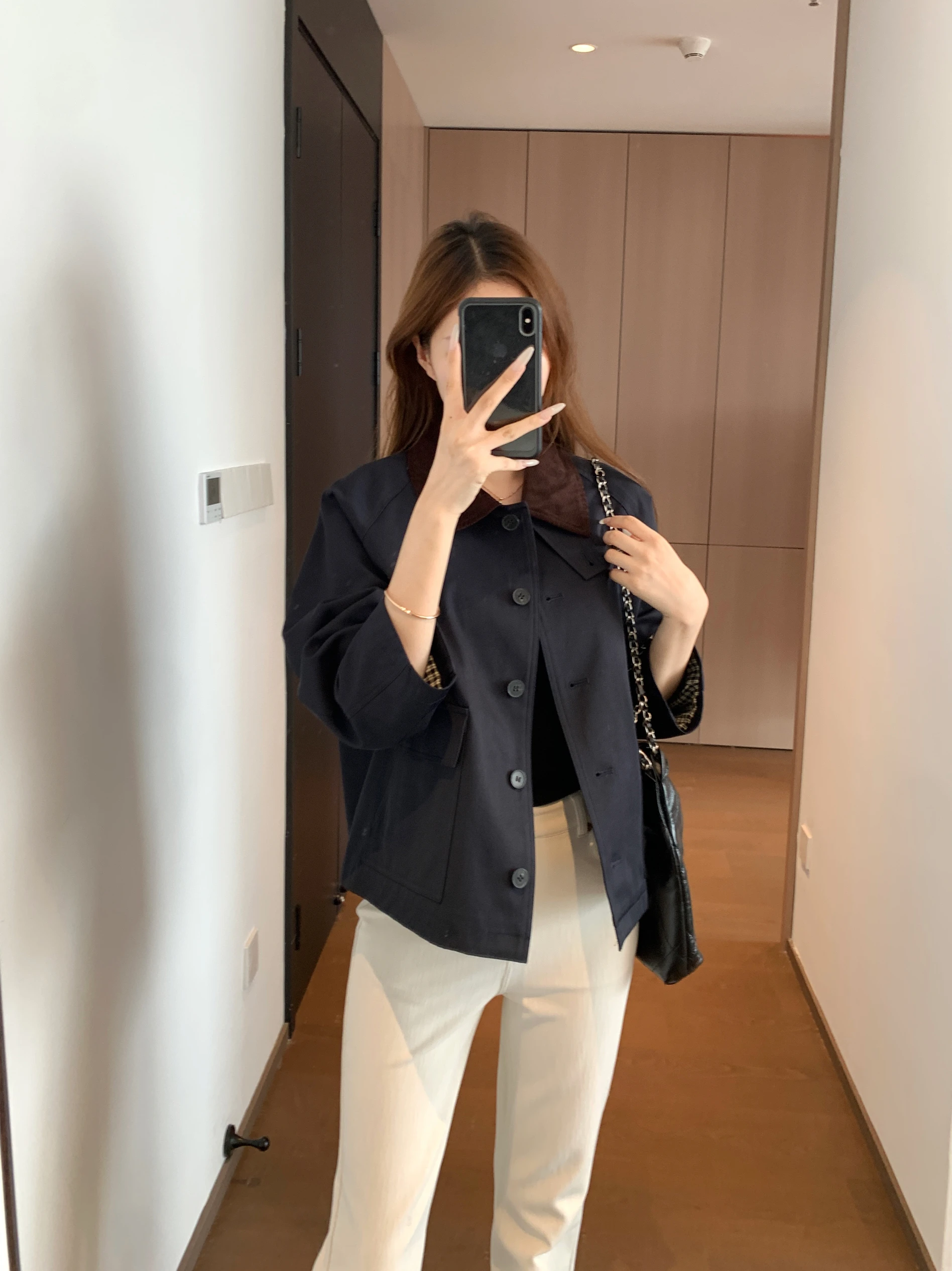 O início do outono veludo ort casaco jaet bons detalhes bom tecido mistura de algodão colarinho botão acima outerwear feminino