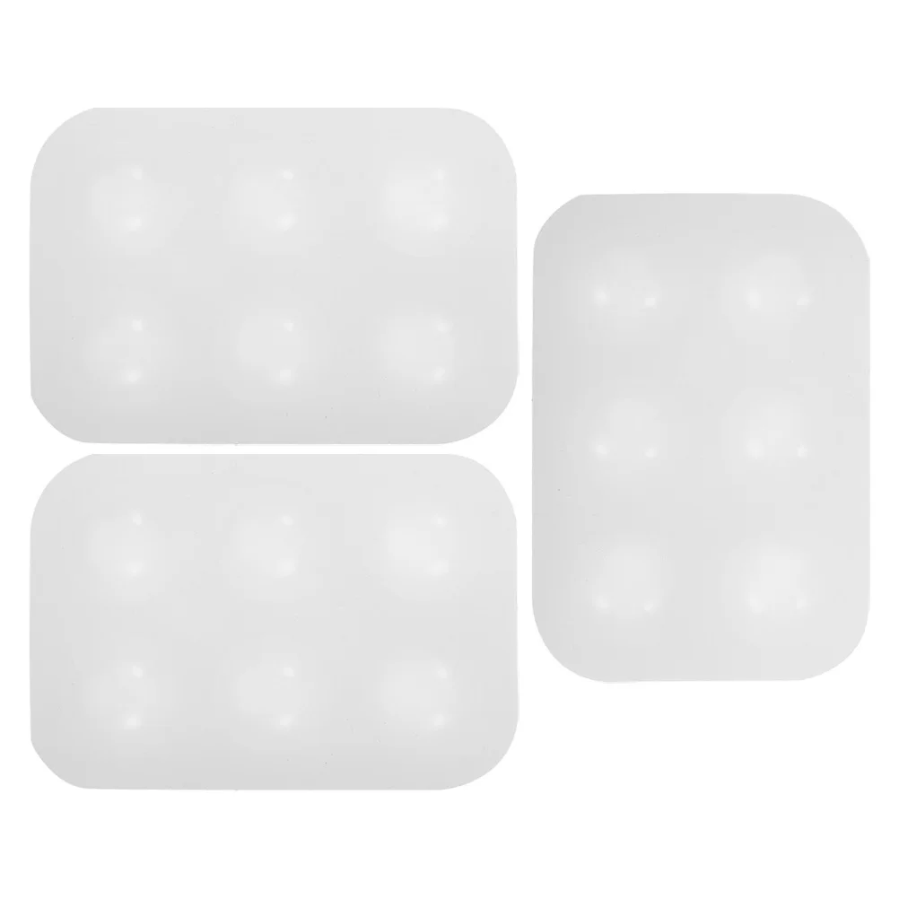 3 قطعة لوحة ألوان مائية فارغة صينية طلاء سيليكون سطح أملس عملية سهلة الفن المبتدئين المهنيين الغواش لوحة #5