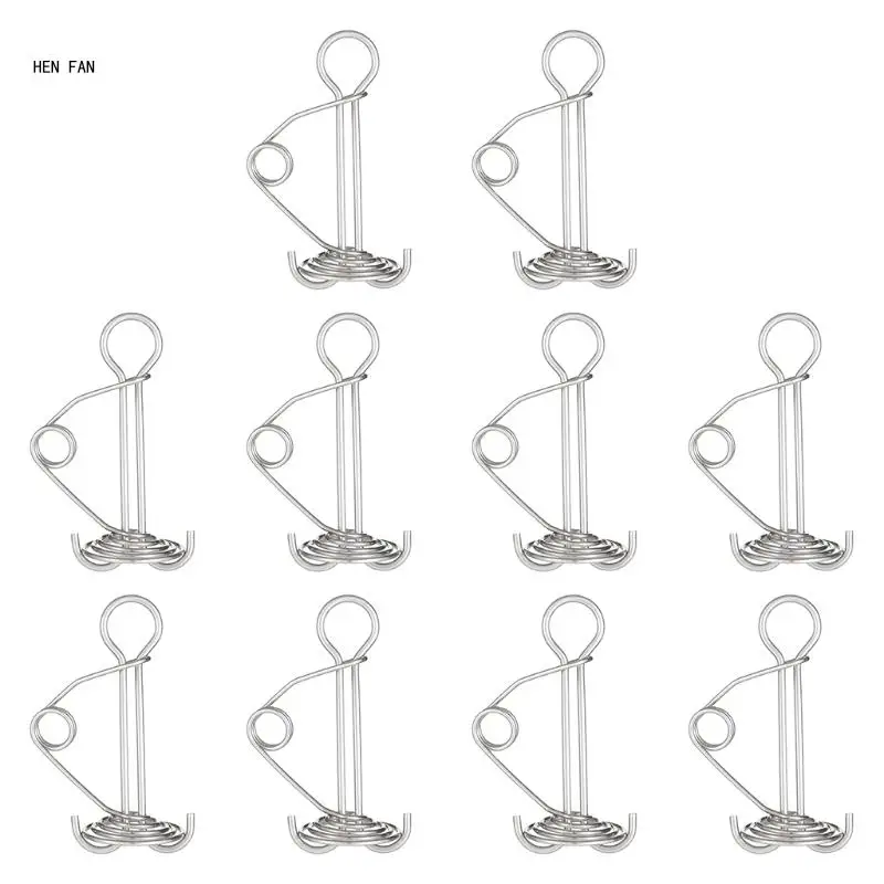 

10pack Stainless Steel With Spring Outdoor Windproof Buckle Deck Anchor Pegs M89D