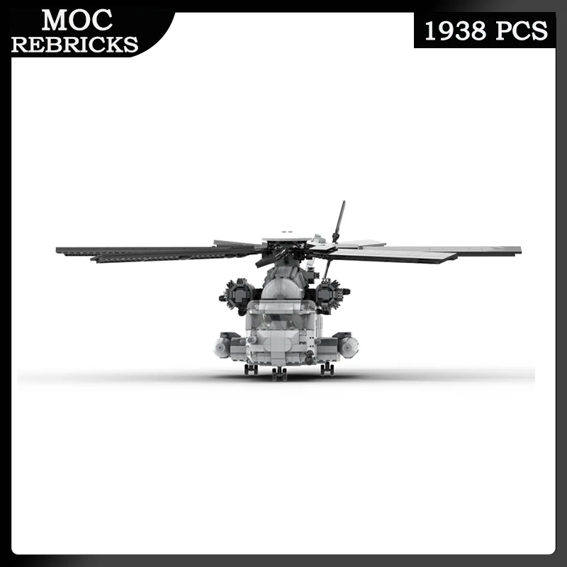 Military Weapons US CH-53 Super Stallion Transport Helicopters MOC Building Block Brick Toy DIY Assemble Model Boy Birthday Gift