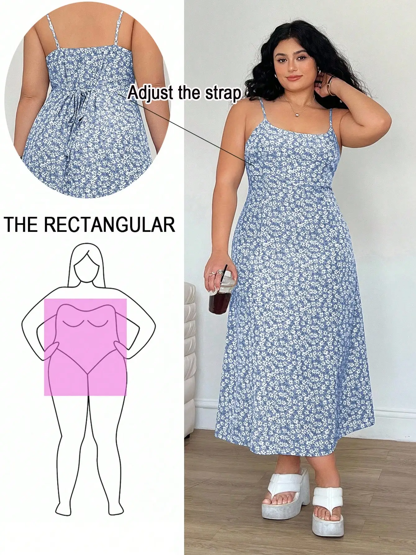 

Женское платье миди с цветочным принтом и тонкими бретелями больших размеров, весенне-летний наряд для пляжного отдыха