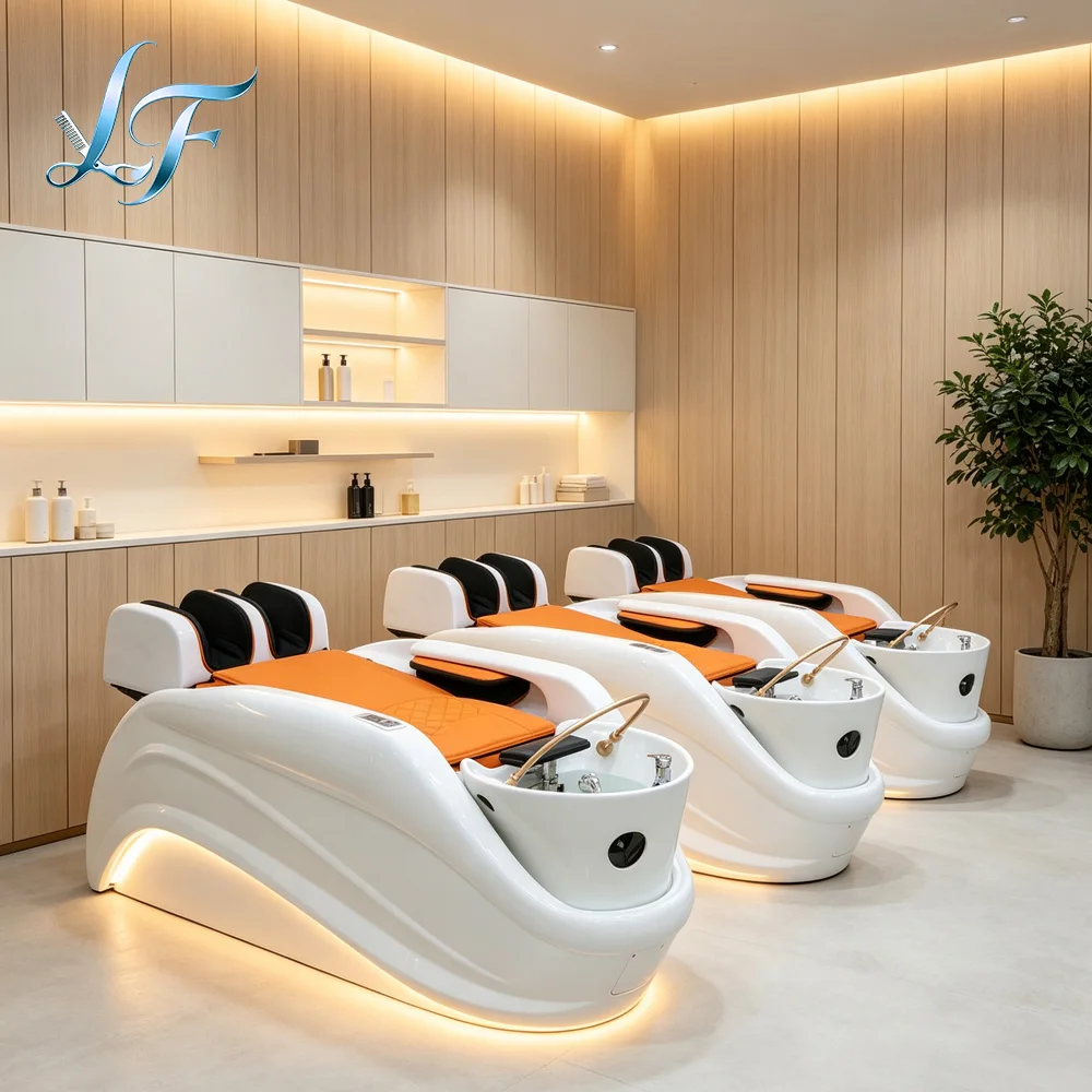 Electric Adjustable Shampoo Massage Bed Hair Spa Head Washing Station For Stable Durable Salon Shop Furniture 2