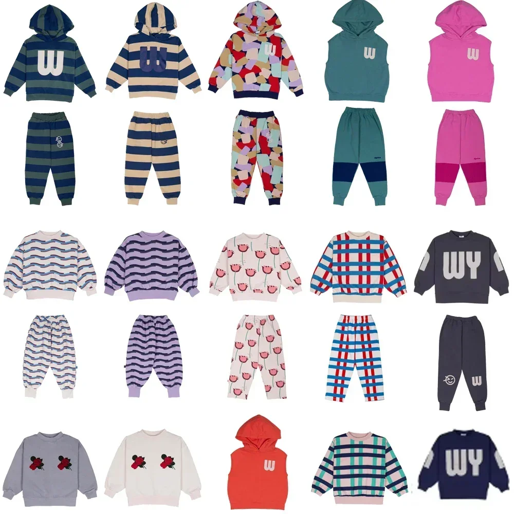 Kids Clothes Wyn Brand New Autumn Winter Toddler Boy Sweatshirts + Pants Baby Outfit Sets Girls Cotton Cute Hooded Outwear Tops