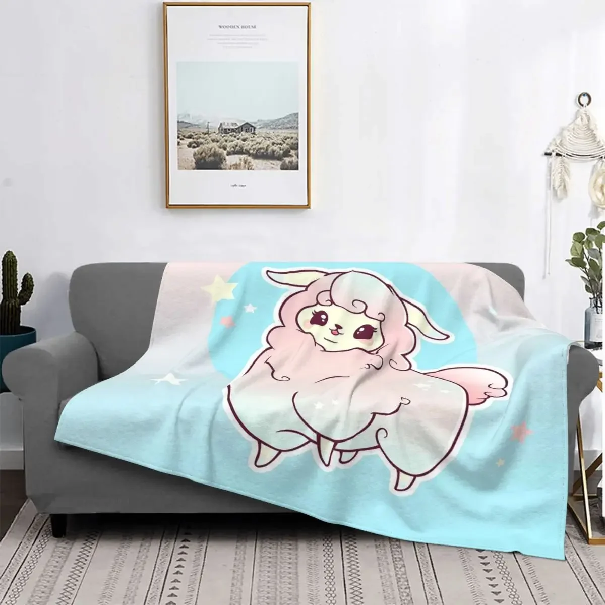 

Cute Leuke Alpaca Baby Blanket Fleece Spring Autumn Colorful Cartoon Breathable Warm Babe Carpets For Home Office Rug Piece