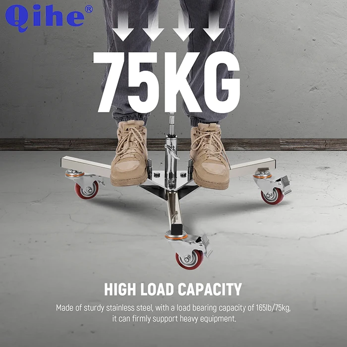 Heavy Duty Light Stand Base  Make of Stainless Steel,max Height 33cm,with 75kg Load Capability