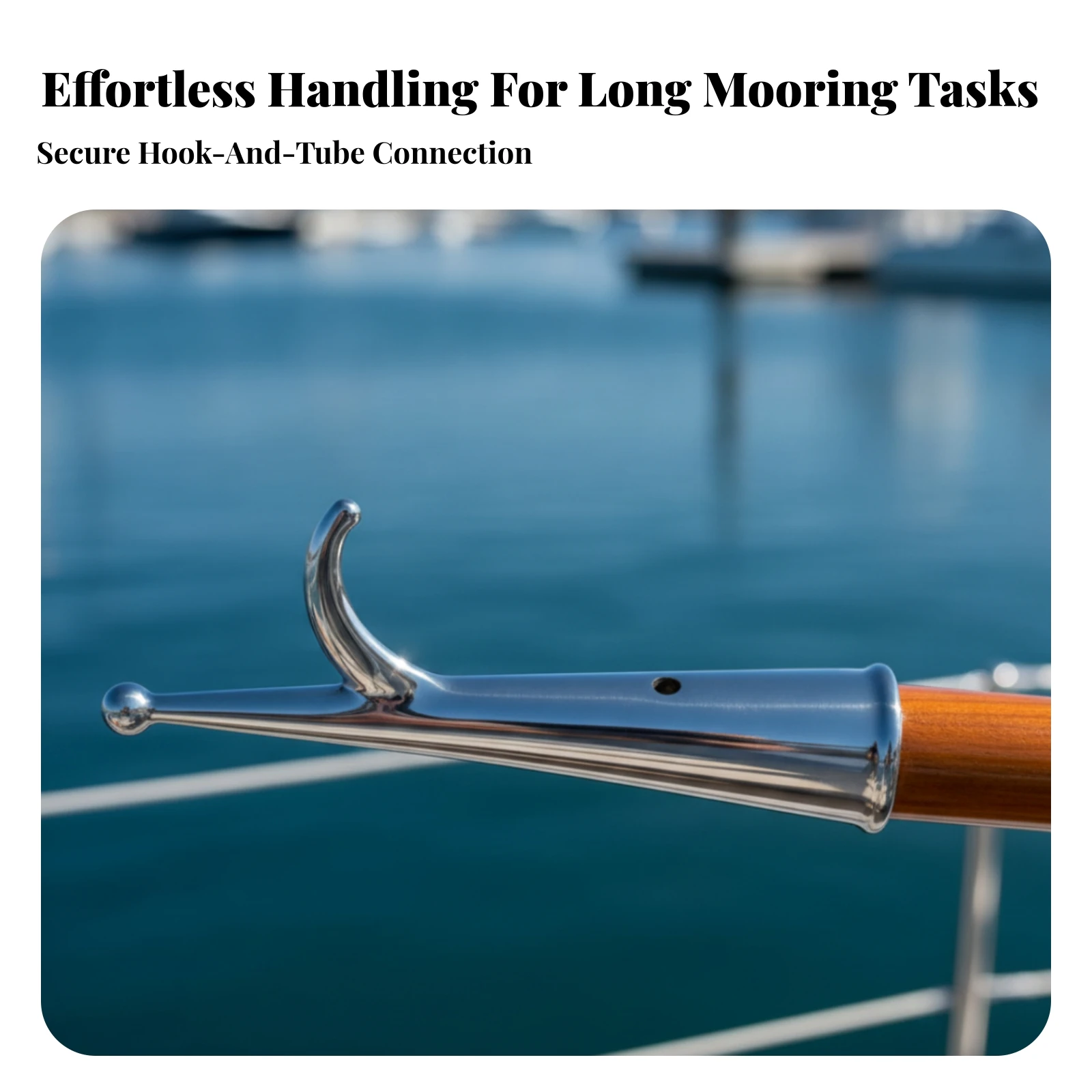Boat Hook Head Stainless Steel Marine Hook Head Hardware Heavy Duty Long-Lasting for Boaters, Docking