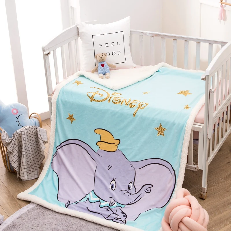 Disney Dumbo Cashmere Blanket Throws for baby Kids Throws Blanket Covers Flatsheet Bed Sheets kids gifts