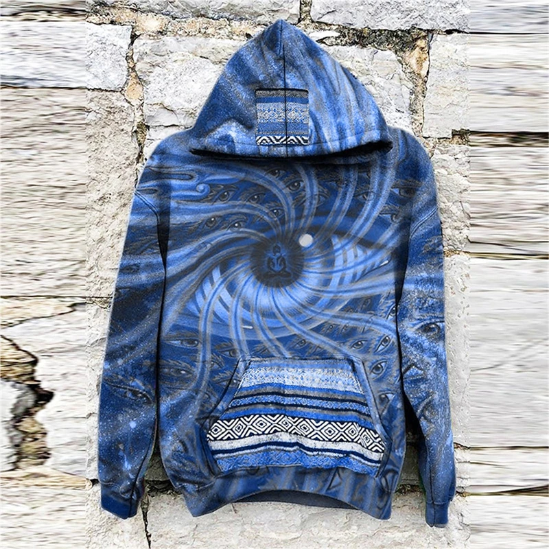 Psychedelic Eye Pattern Hoodie Fashion Trend Long Sleeve 3D Printed New In Hoodies Mens Streetwear Personalization Sweatshirts