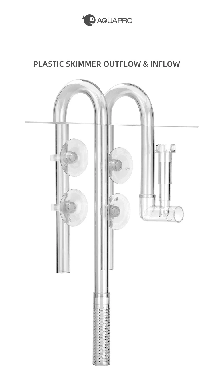 AQUAPRO Kunststoff Inflow Outflow Einlass Auslass Skimmer Lilie Aquarium Zubehör Tank Rohr Fisch Wasser Filtro Fishbowl Akvarium – Detail 3