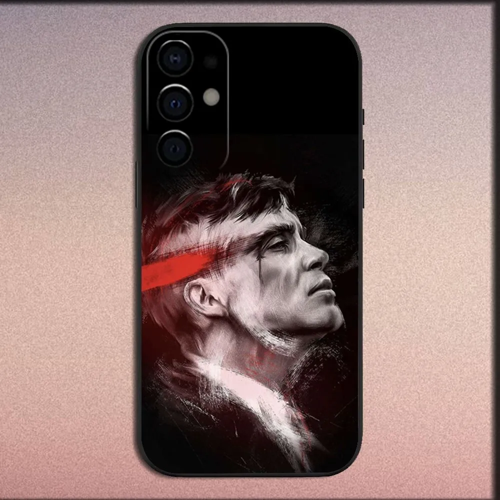 T-Thomas Shelby Peaky B-Blinders Phone Case For Samsung S25,S24,S21,S22,S23,S30,Ultra,S20,Plus,Fe,Lite,Note,10,9,5G Black Cover