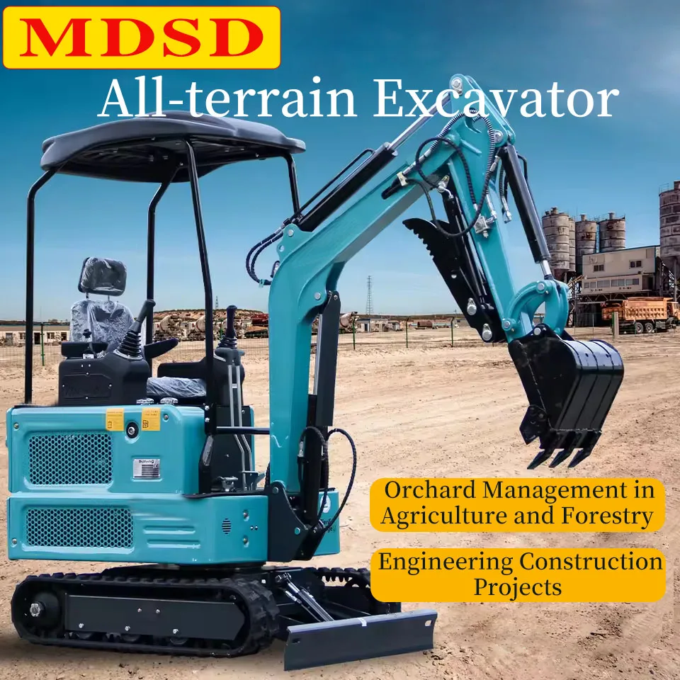 La mini escavatore, con una capacità di 1,8 tonnellate, è dotata di un motore Kubota. Conteggi un design integrato e è circón