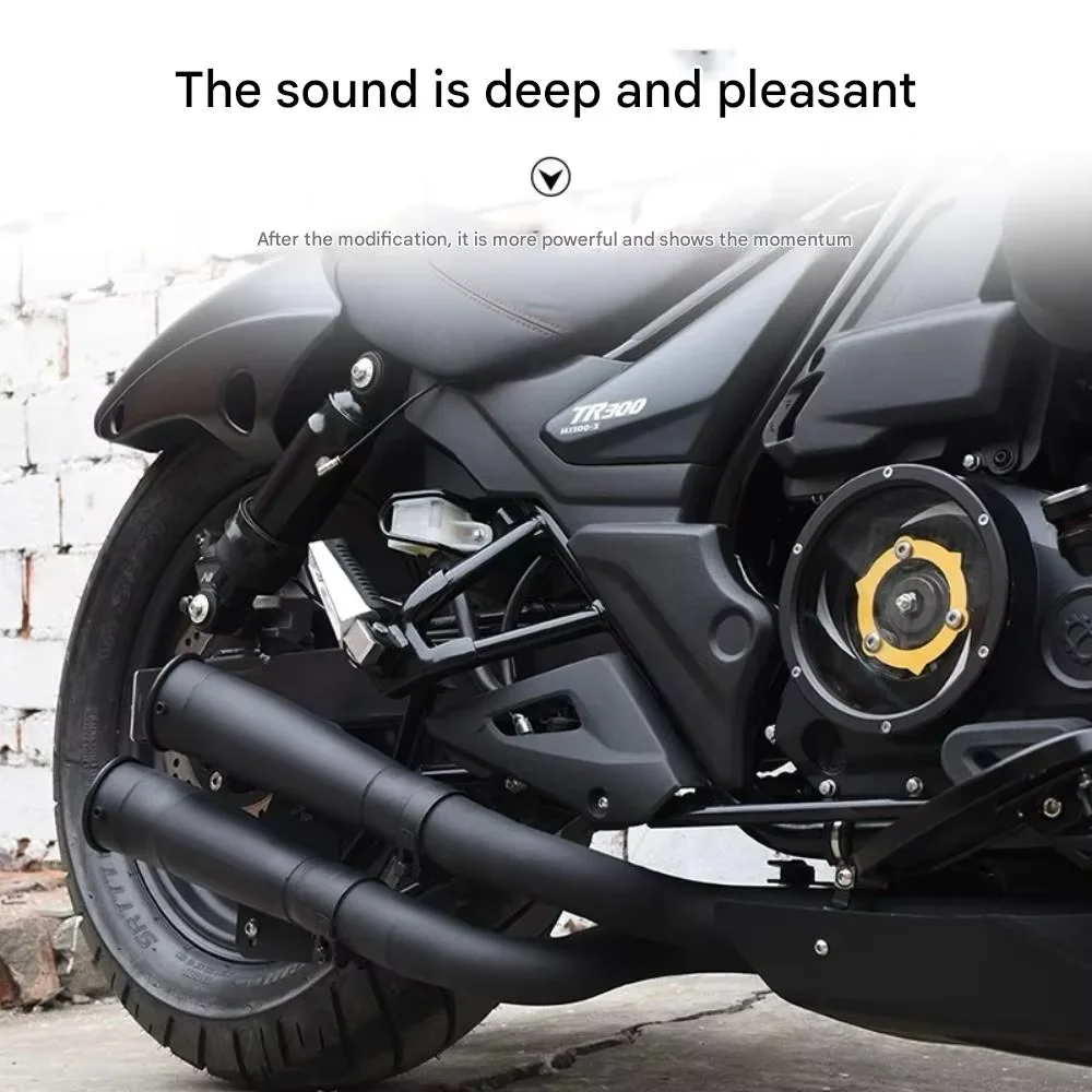 For Haojue TR300 motorcycle modification accessories dual exhaust pipe full exhaust