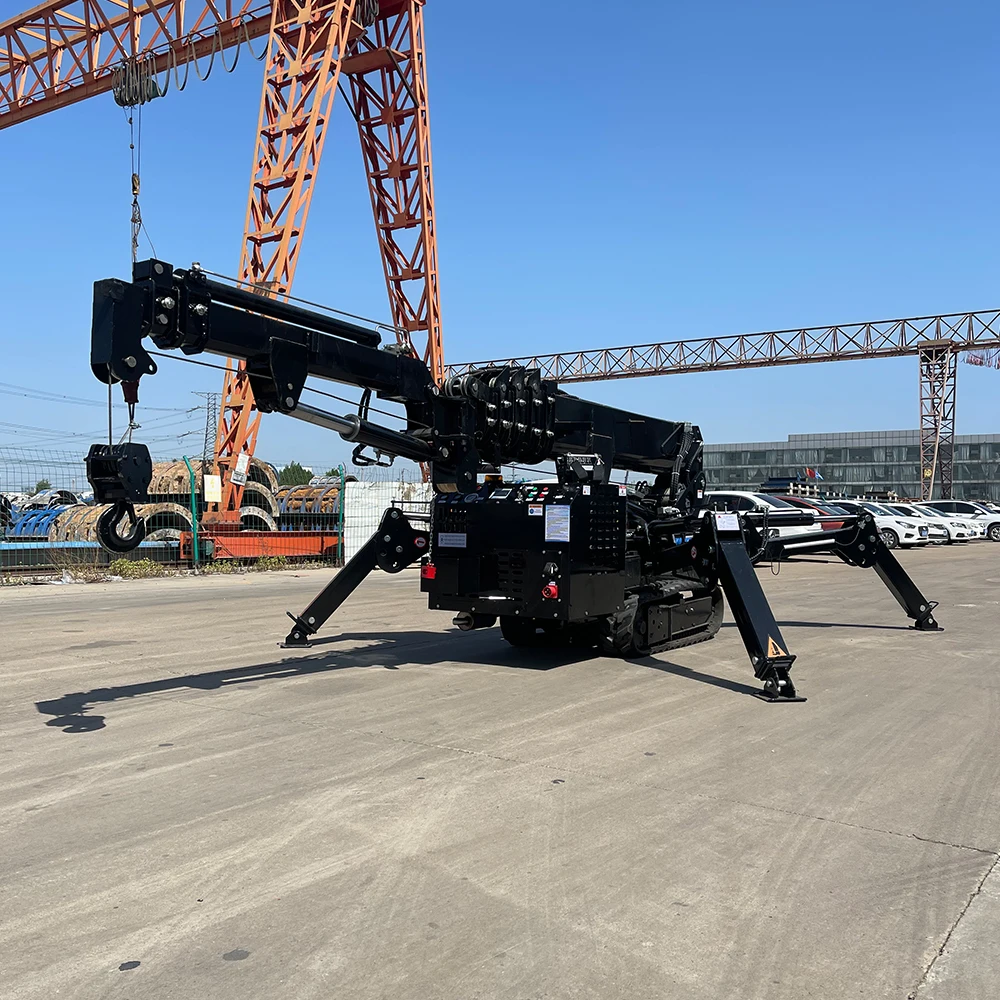 YG CE EPA 1 طن رافعة عنكبوت صغيرة 3 طن التحكم عن بعد العنكبوت الزاحف رافعة رفع الزجاج 9 متر 12 متر رافعة العنكبوت مع يطير الجيب