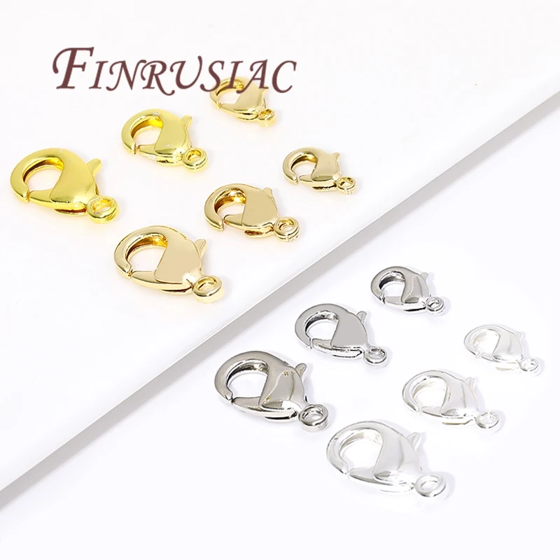 18K vergoldete Karabinerverschlüsse für Armbänder, Federverschlüsse für Schmuck, DIY-Schmuckherstellungszubehör, Verbinderverschluss-Zubehör – Detail 11
