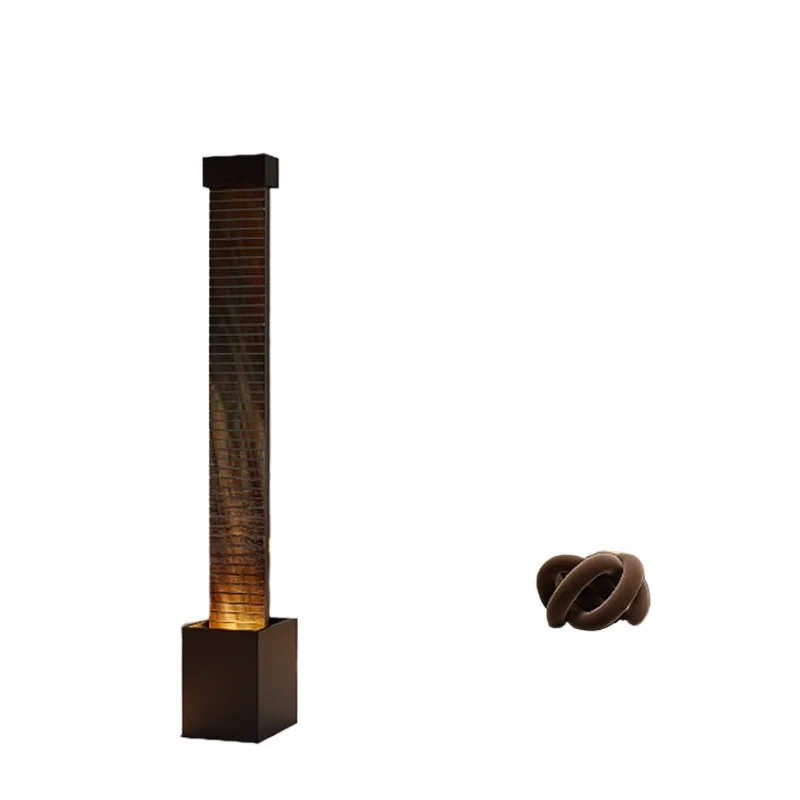 

Modern flowing water ornament, minimalist floor-to-ceiling large water curtain wall decoration light luxury