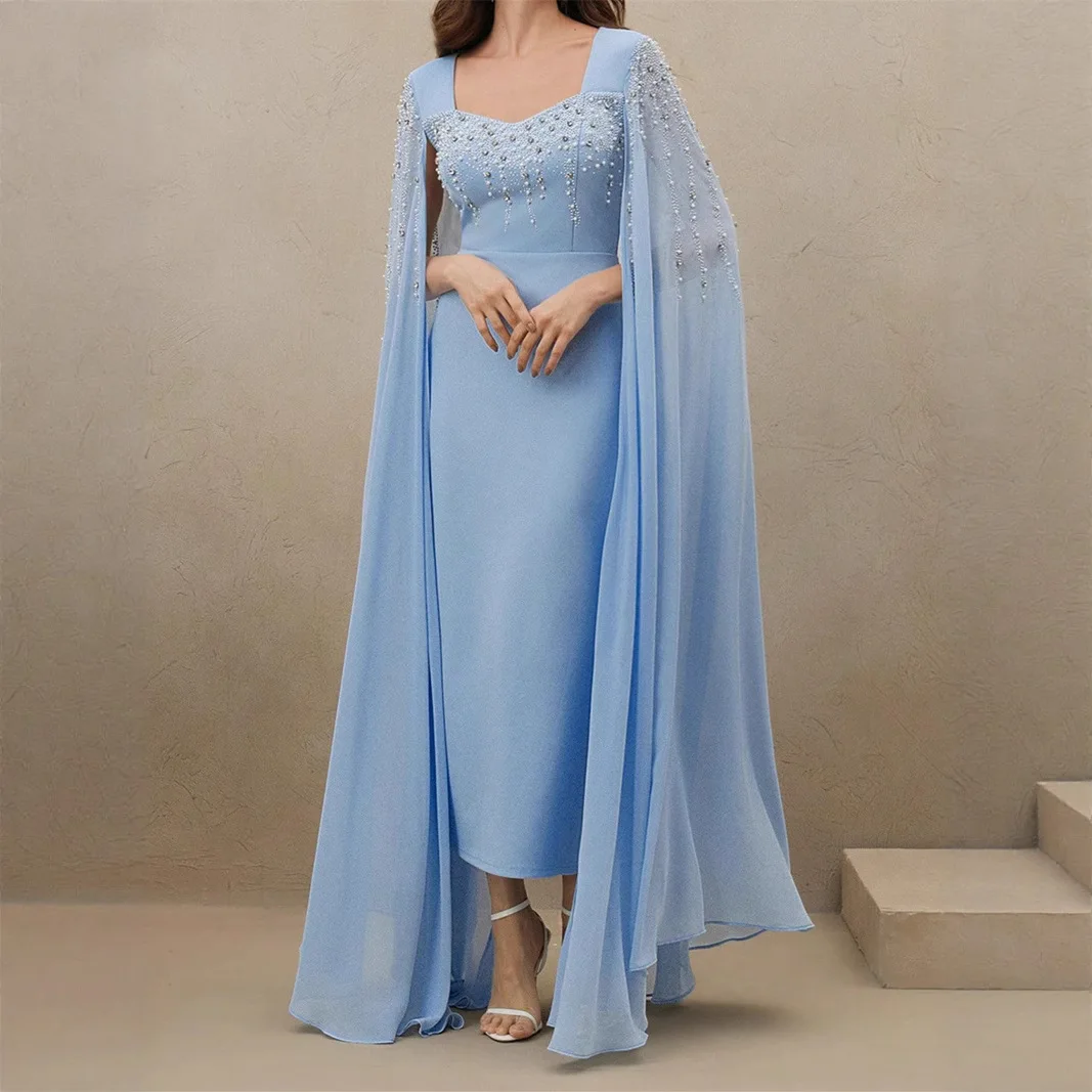 Ele Beaded Evening Dr Long Sve منتصف الخصر الفاخرة بريق المرأة دكتور لتاريخ الزفاف الاسمية KTV الاحتفال