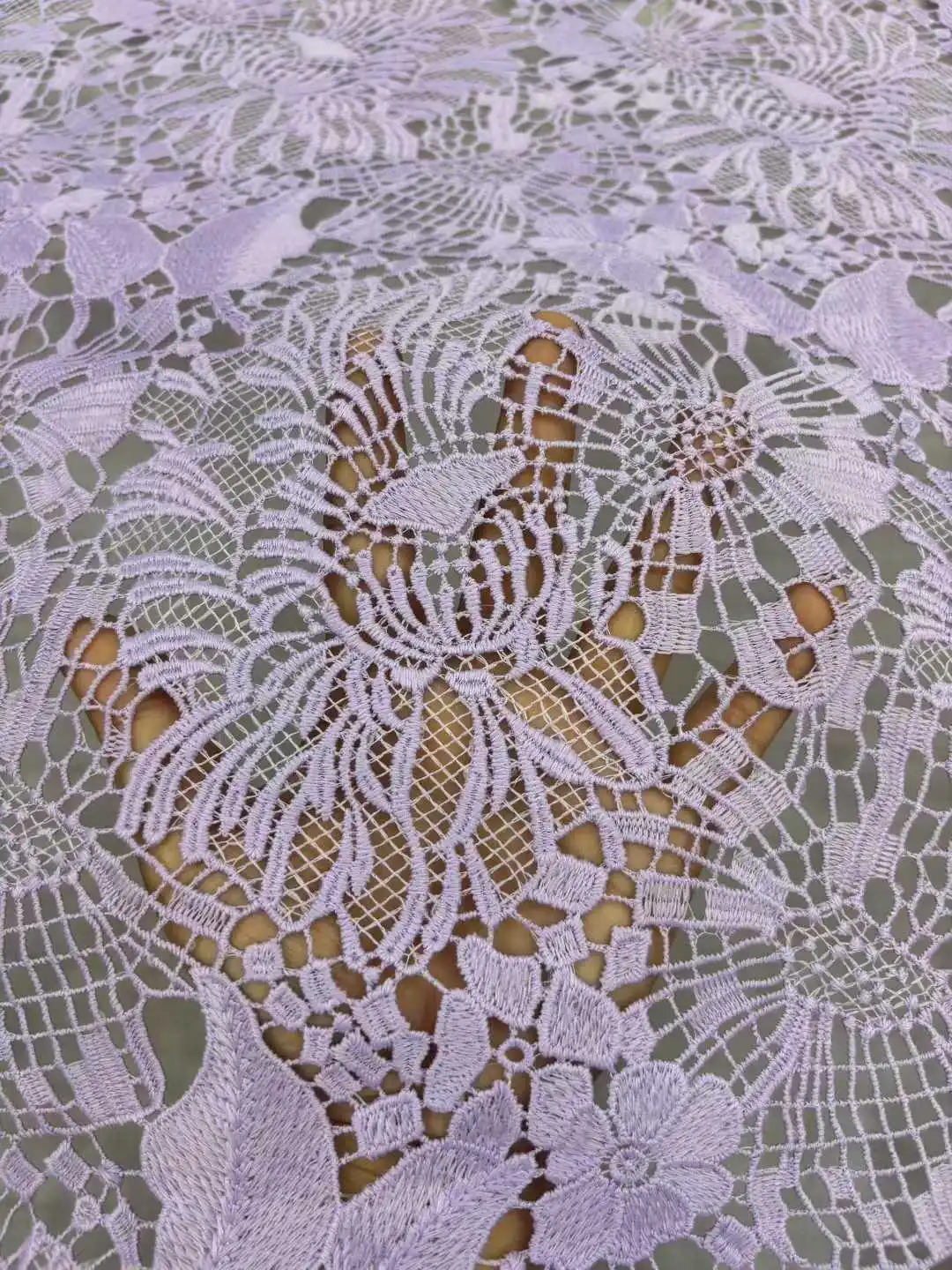 Hot Sale White Guipure Cord Lace Fabric Cotton Lastest African Water Soluble Lace Fabric Nigerian Mesh for Woman Dresses SZ1538