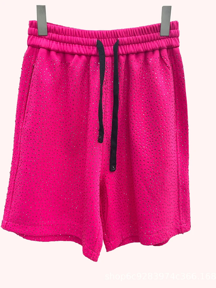 Zoci-pantalones cortos deportivos informales con reducción de edad, pantalón de cintura alta de color Diamante, ropa de otoño, Wang, novedad de verano