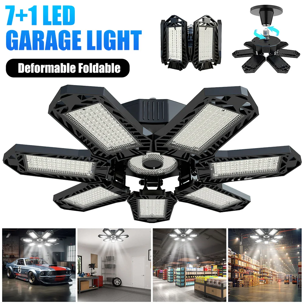 led-電球-e27-ガレージ倉庫天井ランプ-ac85-265v-折りたたみ式ガレージライト-折りたたみ式ファンブレード-6500k-スポットライト-led-ライト