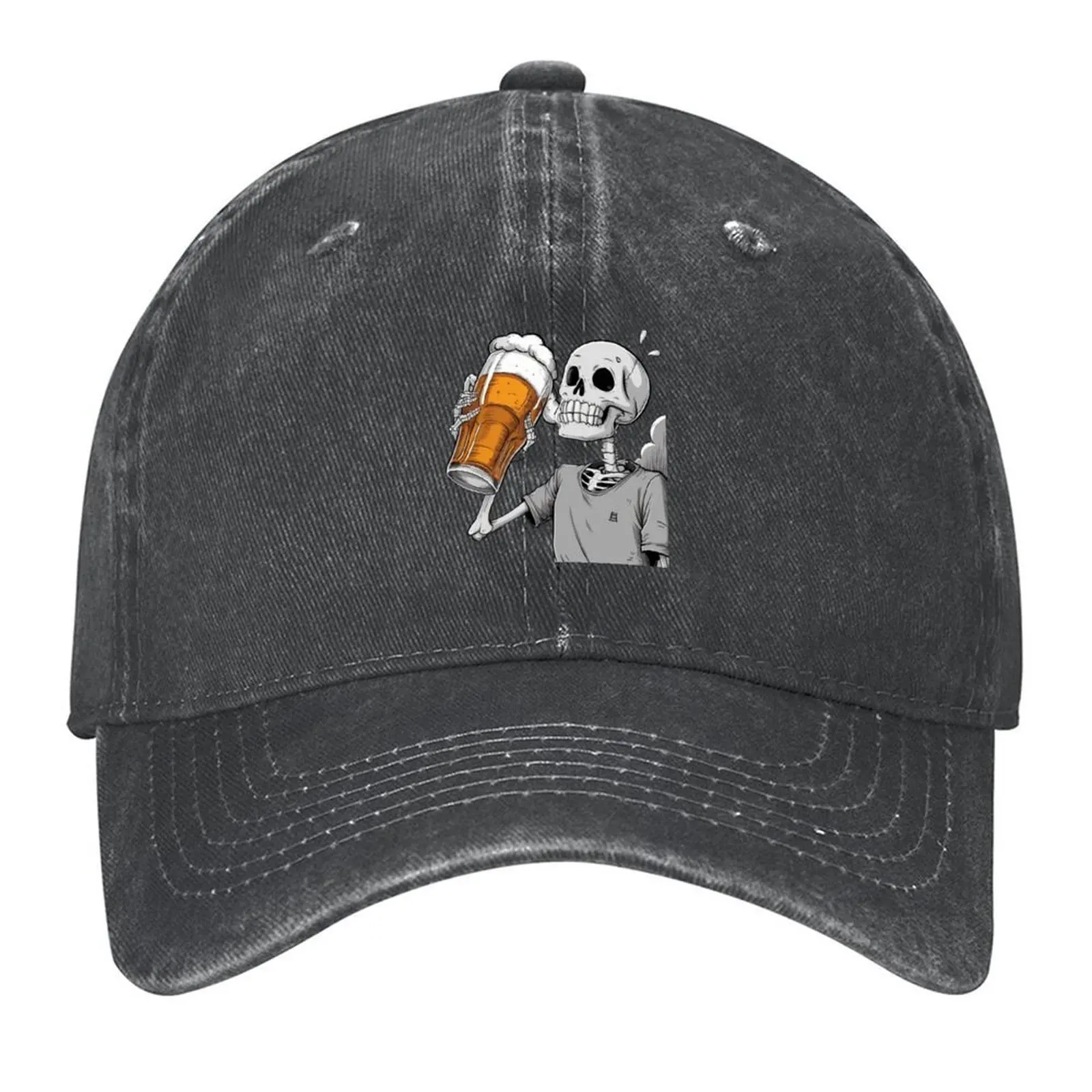 

Winking Chef Skull Baseball Cap New Hat Big Size Hat Luxury man cap Sunscreen Female Men's