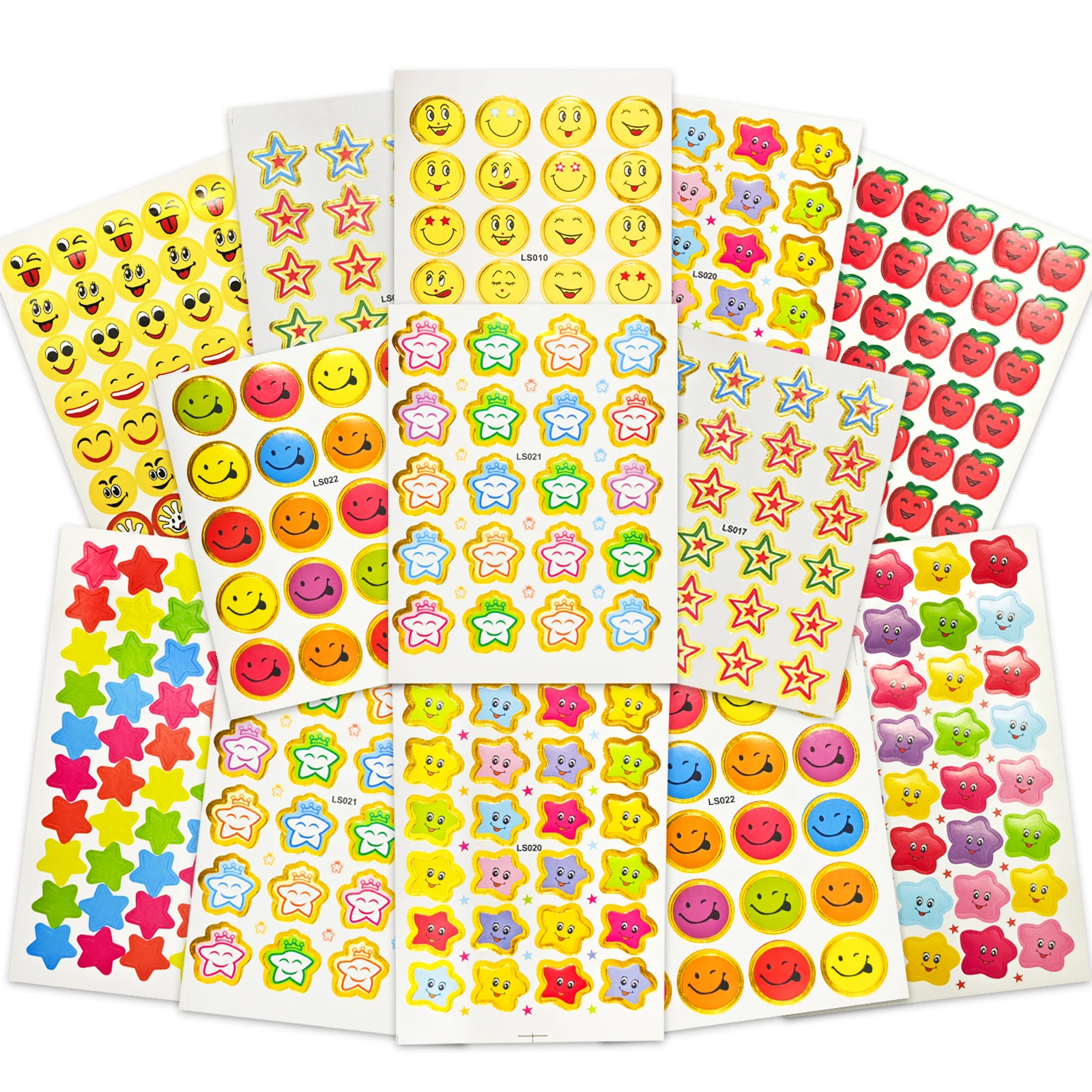 628/1256 قطعة ملصقات المكافآت للطلاب المعلمين الفصول الدراسية لوازم المدرسة البرنز نجوم ابتسامة أبل ملصقات لمخطط المكافآت #2