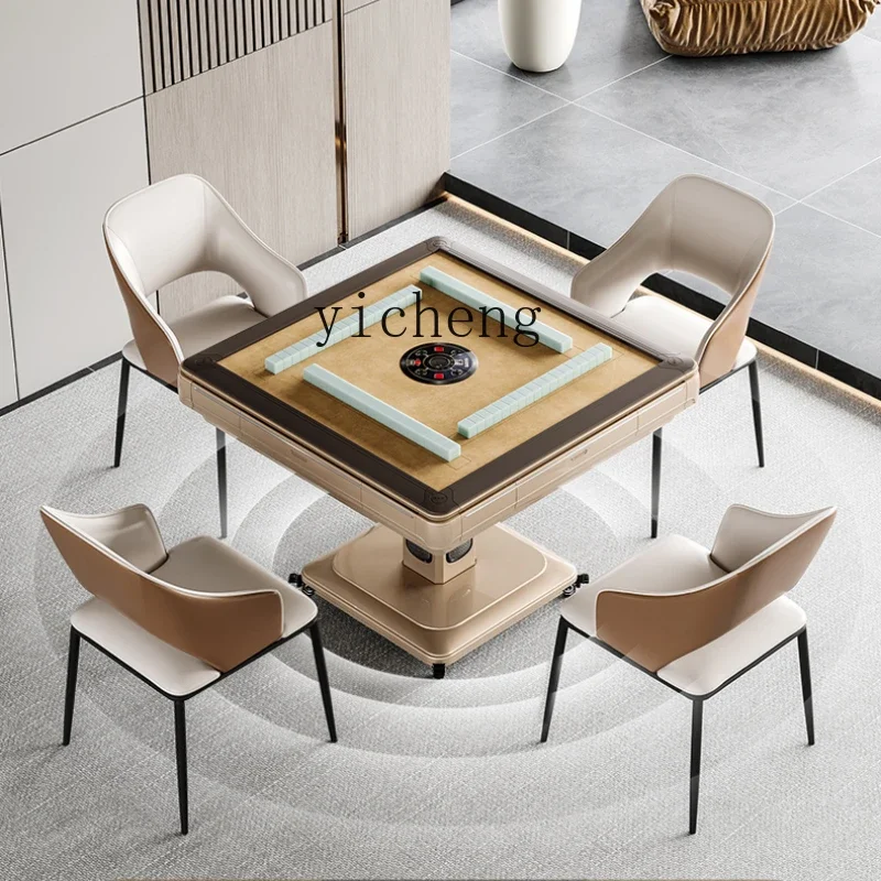 

automatic mahjong machine household folding heating electric mahjong table integrated dining table