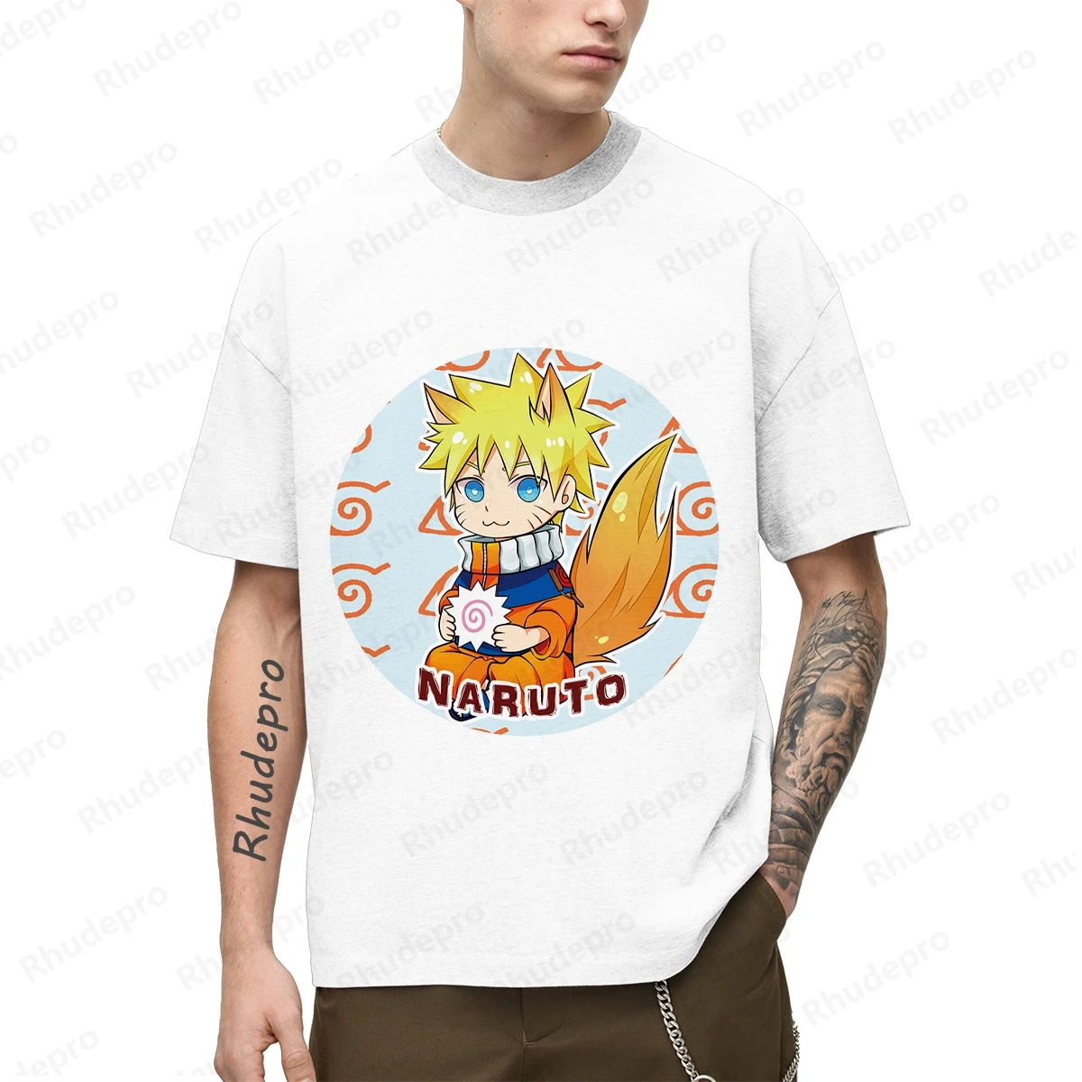 

2024 For Men Fashion Men's T-shirt Y2k Clothes 5XL Naruto Tops Anime Naruto Umaki Clothing Streetwear Harajuku Style Gift