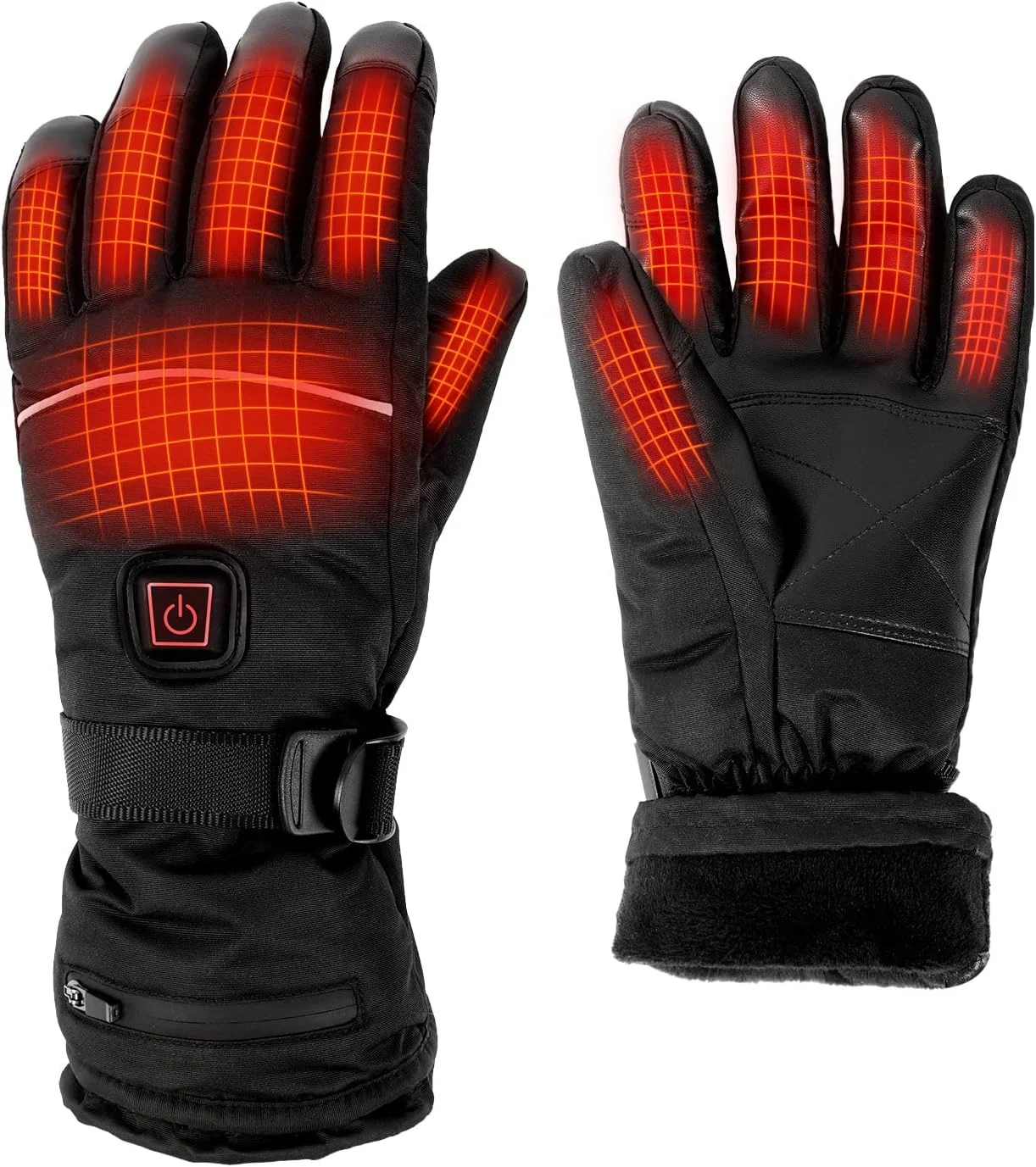 Rechargeable Heated Gloves, 5V 5000 mAh Battery Heated Gloves, Waterproof Electric Heating Gloves, Heated Gloves for Men with To