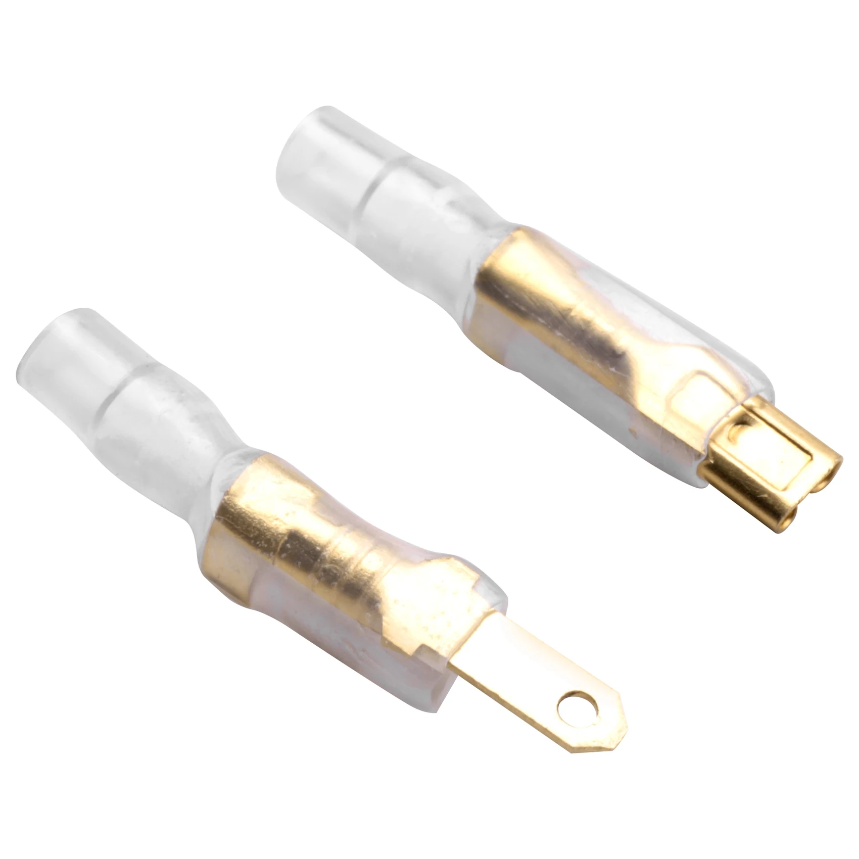 200 buah/50 pasang konektor bungkus kawat lengan terminal Crimp Male Spade wanita untuk 22-16 Awg 2.8Mm