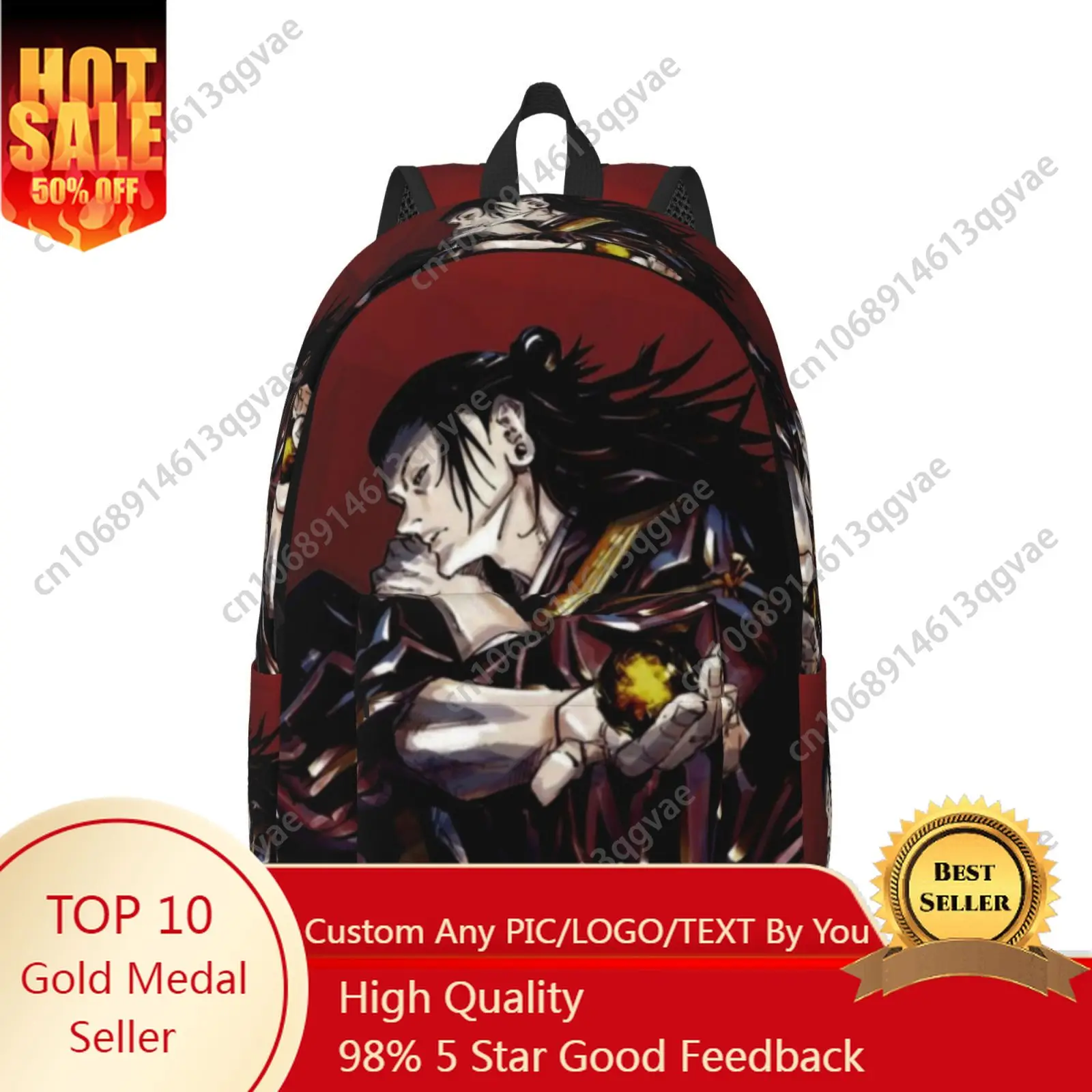 

Geto Suguru Hot Comic Jujutsu Kaisen Custom Canvas Lightweight Backpack Fashion Durable Student Men Women Business Daypack