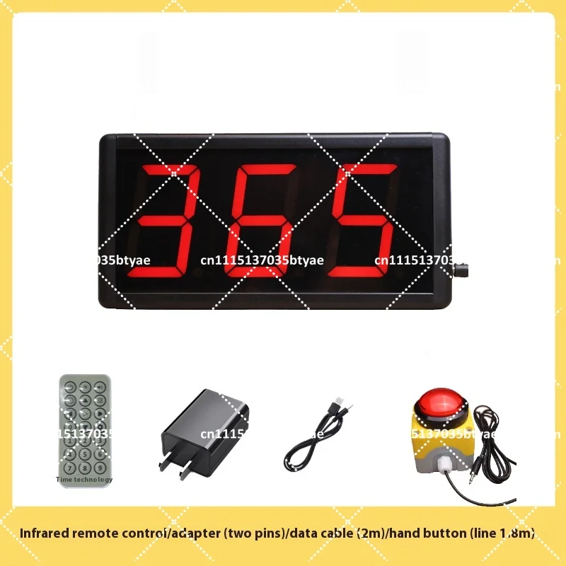 2.3Inch 4Digit LED Countdown Stopwatch Counter LED Digital Display Training Speech Timing Equipment+Remote Control Timer Counter