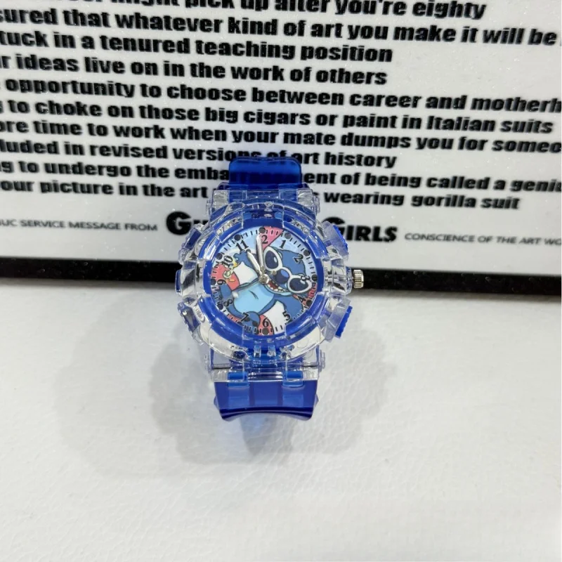 ديزني غرزة الملاك ووتش نمط Led متوهجة فلاش الأطفال الساعات لعب الأزياء كوارتز ساعة اليد هدايا عيد الميلاد للأطفال #4