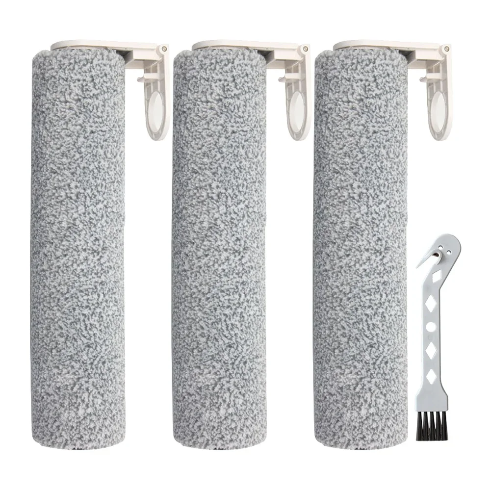 

2/3pcs Soft Velvet Roller Main Brush With Cleaning Brush For Mamibot For Flomo I Plus/For-Atvel F16 Vacuum Cleaner Brushes
