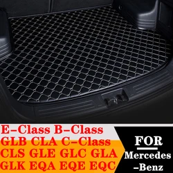 Esteira impermeável do tronco do carro para Mercedes Benz, almofada da carga da bota, tapete para W213, B, C, Classe E, CLA, CLS, GLC, GLA, GLE, GLB, GLK, EQA, NQA, EQE, EQC