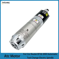 CNC Atc Motor For Cnc Router BT30 3KW Automatic Tool Change Electric Spindle water Cooling