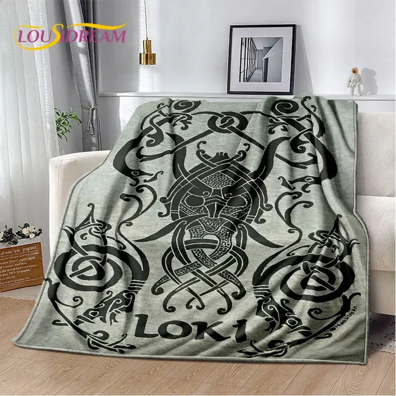 Viking Norse Mythology God Loki Soft Plush Blanket,Flannel Blanket Throw Blanket for Living Room Bedroom Bed Sofa Office Cover