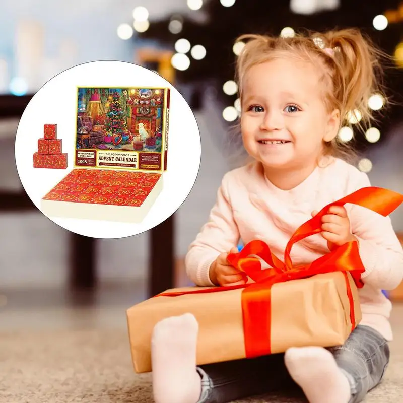 Christmas Puzzle Countdown Calendar Christmas Jigsaw Puzzles Countdown Calendar Christmas Themed Wedding Party Favors For Kids