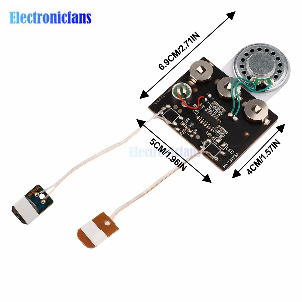 30s Chip Programmer Voice Audio Music Recording DIY Voice Sound Recorder Photosensitive Audio Key Control Music Module Gifts