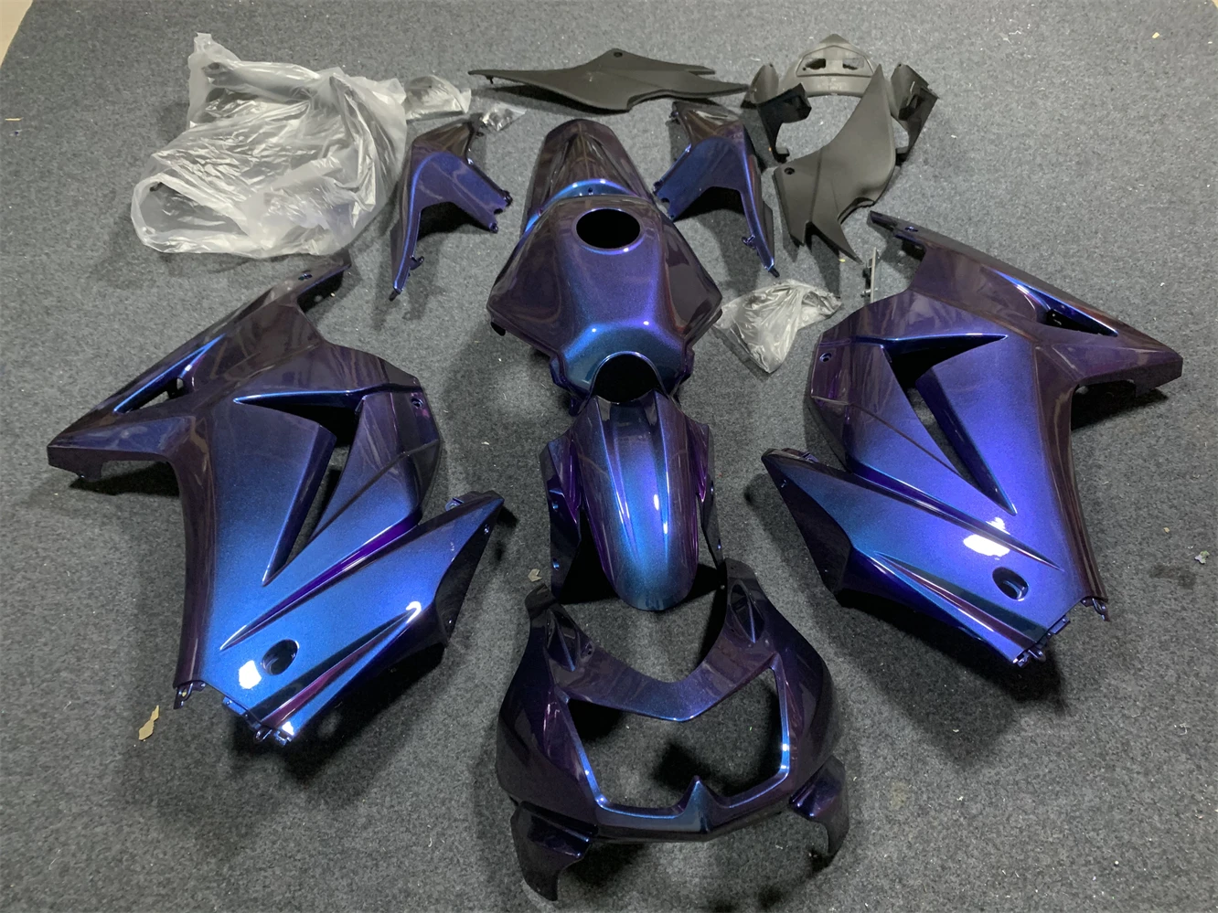 Motorcycle Fairing Kit fits Ninja 250 2008 2009 2010 2011 2012 ZX250 EX250 08 09 10 11 12 Year fairing Blue Purple motorcycle