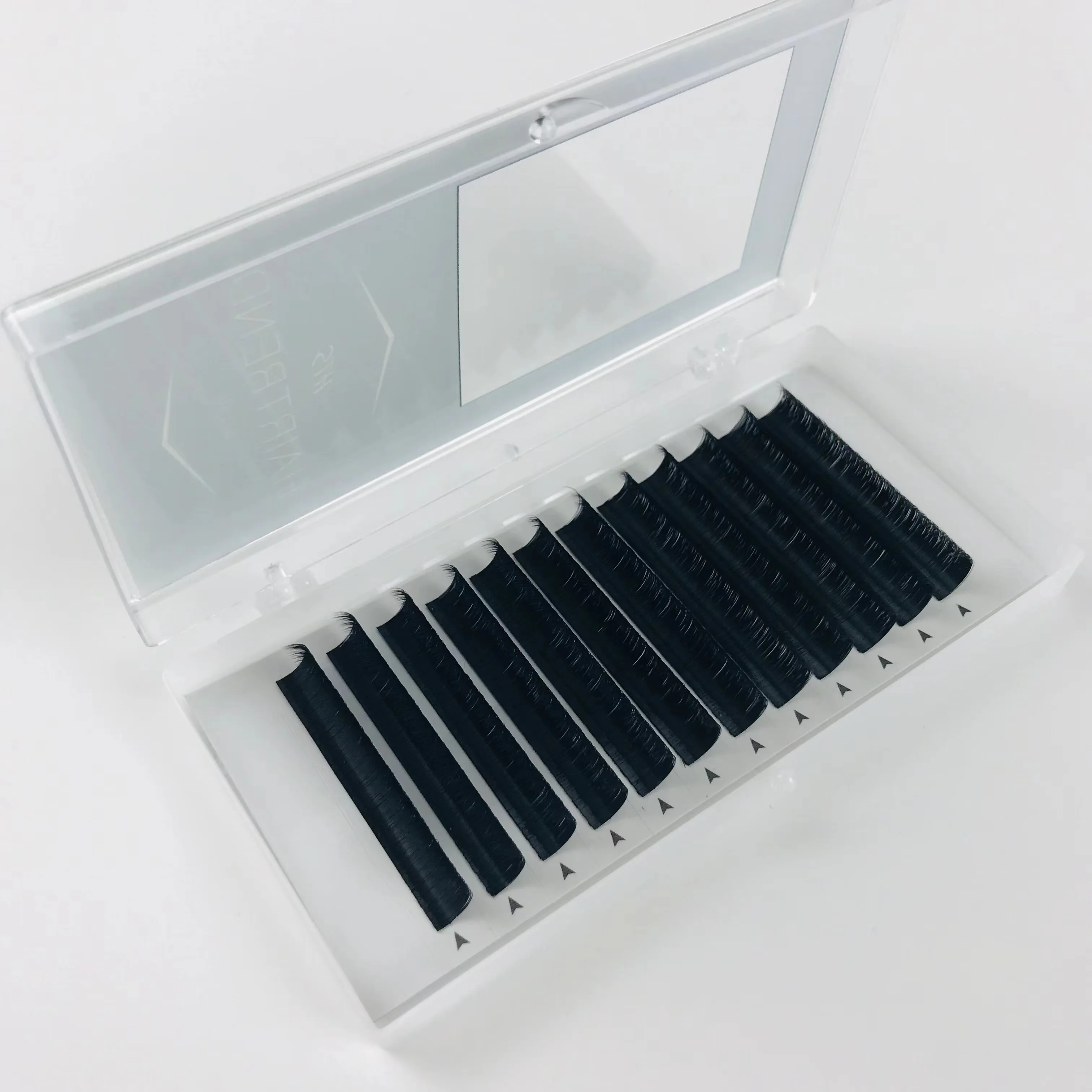 CoMango Custom Brand Label 10/20/30pcs Easy Fan Lashes Volume Extensions With Your Own Logo Wholesale Auto Flower 1 Second Lash