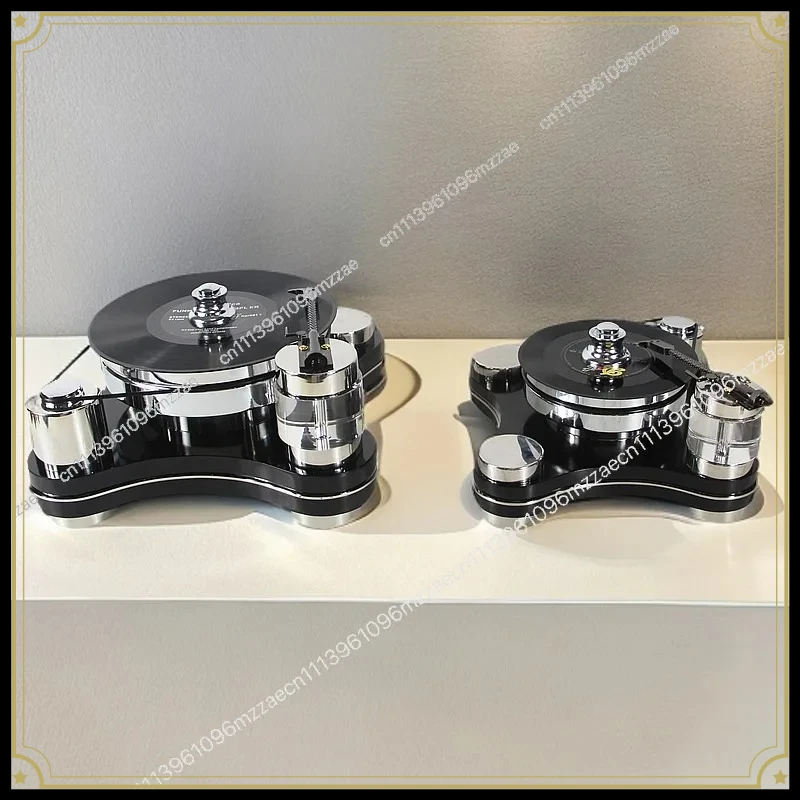 Image of Edelstahl-Vinyl-Plattenmodell-Ornament Retro-Plattenspieler-Dekoration für Zimmer, Hotel, Clubhaus