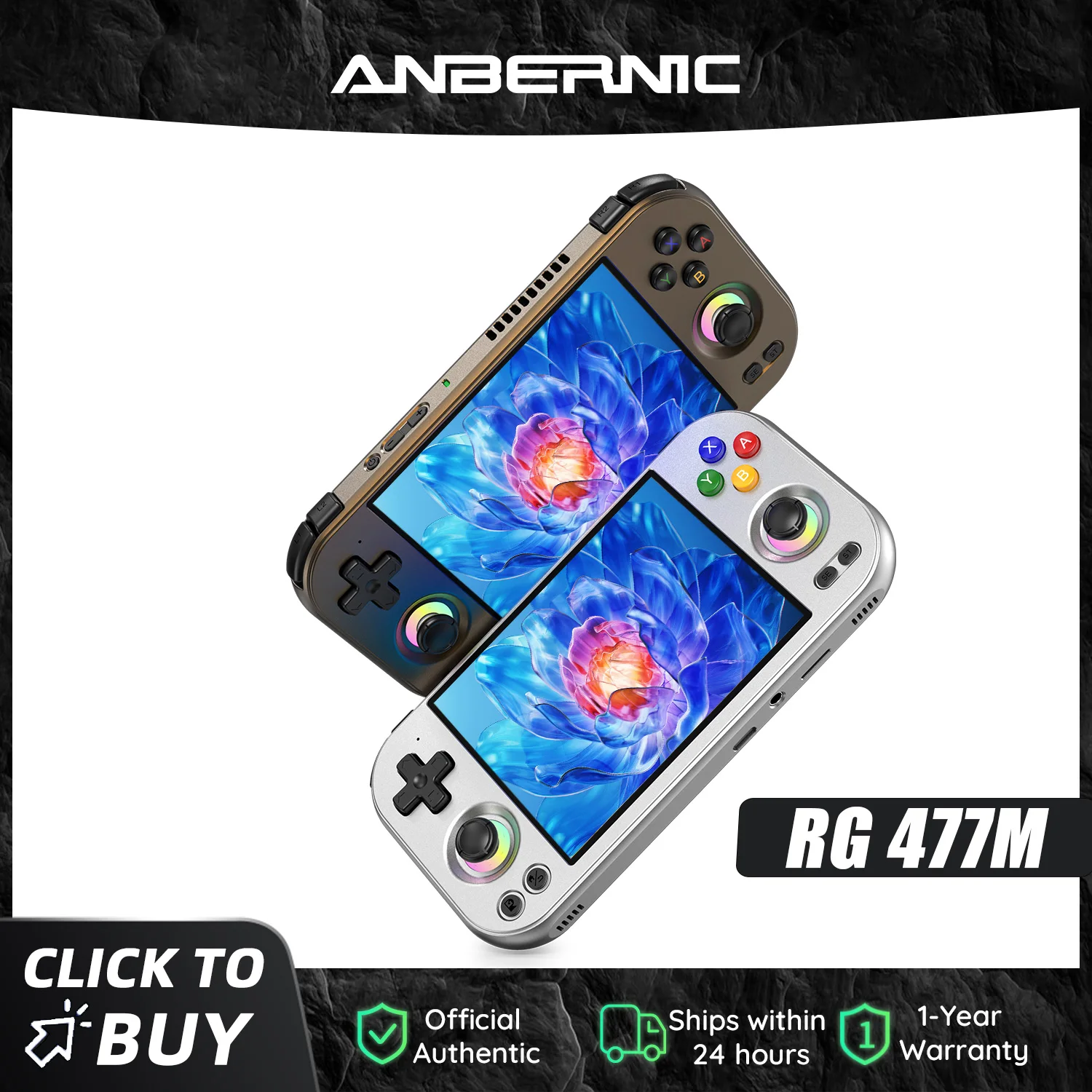 Anbernic RG477M Retro Handheld Game Console 4.7-inch LTPS 64 Bit Game Player Dimensity 8300 Online Multiplayer Streaming RG 477M