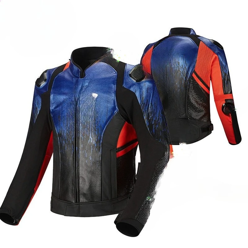 Motorcycle riding clothes, leather jackets, motorcycle racing clothes, jackets, winter cold protection, warmth and windproof