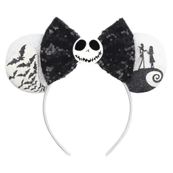 Halloween Hot Selling Headband Wholesale New Mickey Ear Ghost Face Children's Amusement Park Hair Accessories Cross border