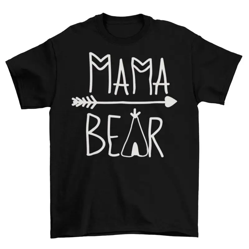 

Mama Bear T Shirt Adult Funny Sizes Indian Maternal Mom Childcare New