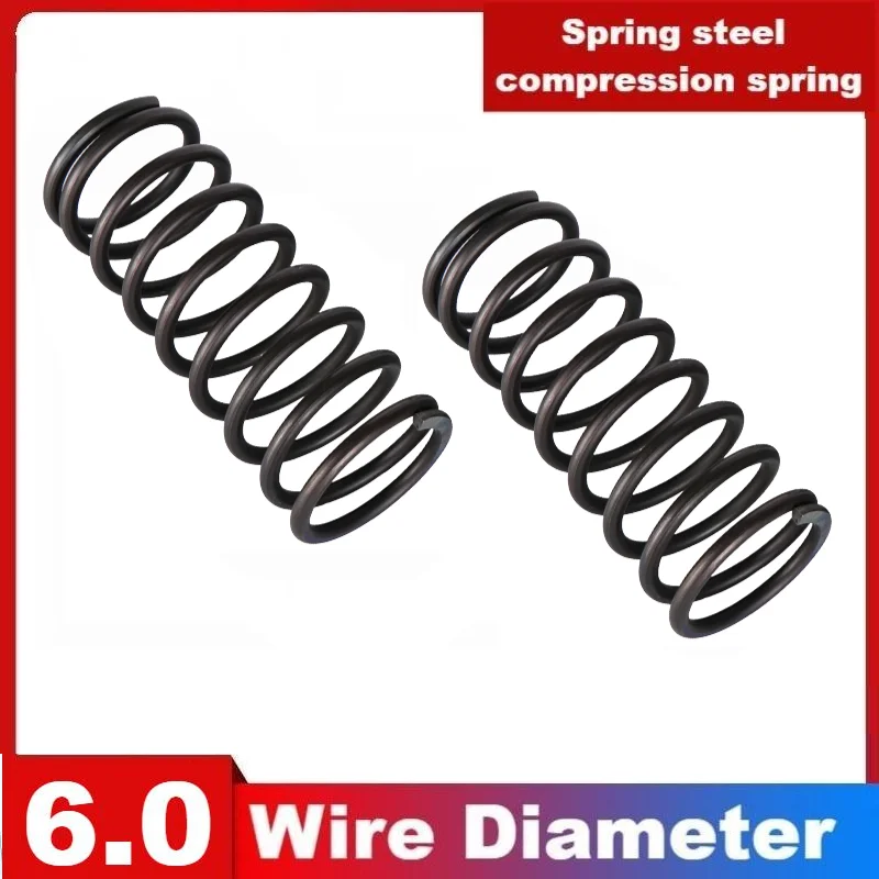 Spring Steel Y-Shaped Compression Spring, Black Shock-Absorbing Spring, Wire Diameter 6.0mm, Outer Diameter 28-100mm, Length 30-