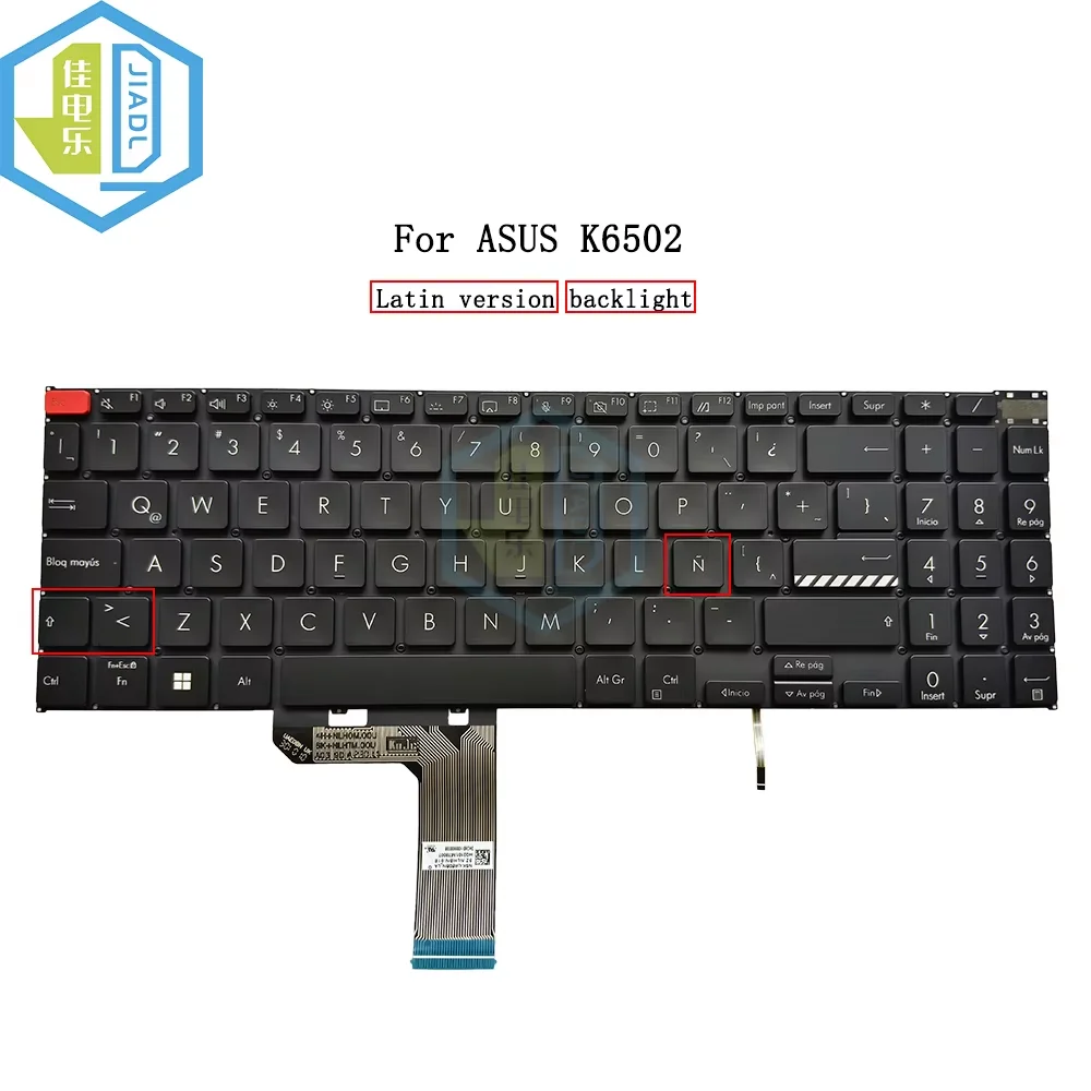New Backlit US UK UA Ukraine SP Spanish BR Brazil IT Italian Laptop Keyboard For ASUS K6502 M6501 K6602 Q540 Relacement Keyboard