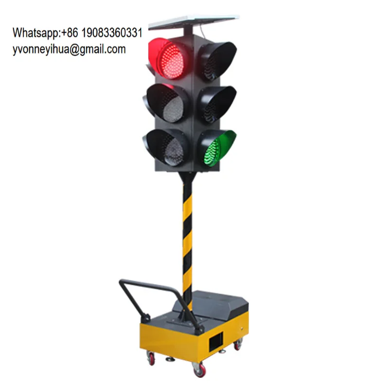 High Quality 300mm Mobile Solar Temporary Traffic Light Portable Road Construction Traffic Light