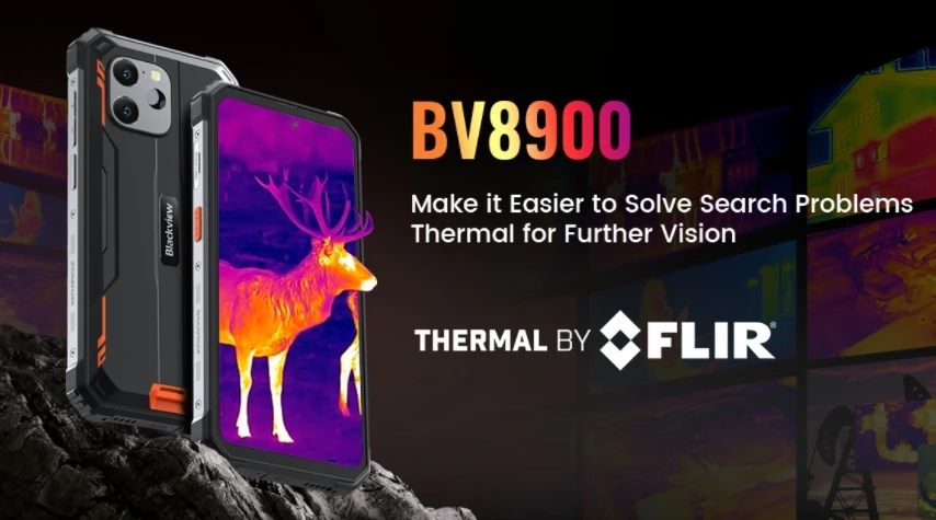 

Blackview Bv8900 Cpu Mt6779 120Hz 6.497 Inches 4G Global Frequency Band Thermal Imaging 4G Three Proof Smartphone 8Gb 256Gb Rom